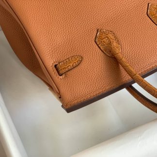 Replica Hermes Touch Birkin 30 Togo Niloticus Crocodile Leather Bag