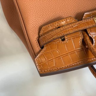 Replica Hermes Touch Birkin 30 Togo Niloticus Crocodile Leather Bag