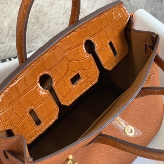 Replica Hermes Touch Birkin 30 Togo Niloticus Crocodile Leather Bag
