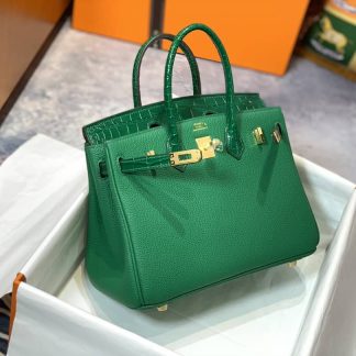 Replica Hermes Touch Birkin 30 Togo Niloticus Crocodile Leather Bag