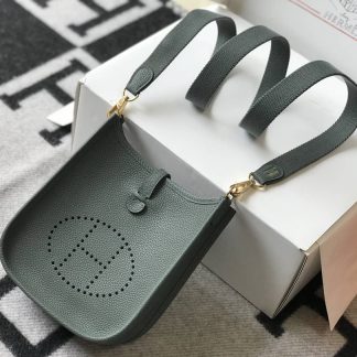 Replica Hermes Evelyne Mini Clemence Leather Bag