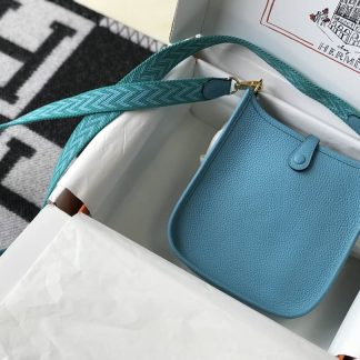 Replica Hermes Evelyne Mini Clemence Leather Bag