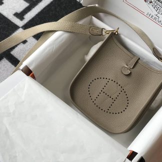 Replica Hermes Evelyne Mini Clemence Leather Bag