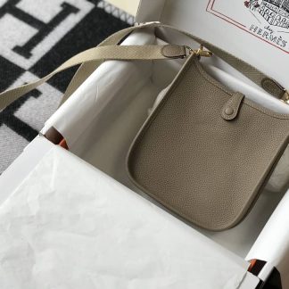 Replica Hermes Evelyne Mini Clemence Leather Bag