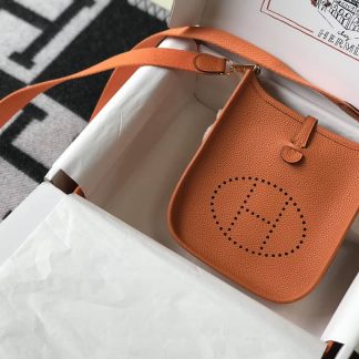 Replica Hermes Evelyne Mini Clemence Leather Bag
