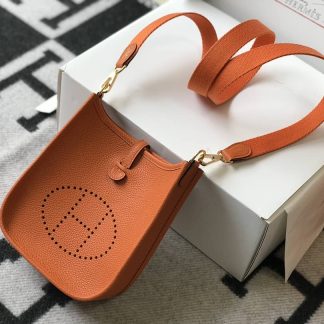 Replica Hermes Evelyne Mini Clemence Leather Bag