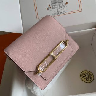 Replica Hermes Mini Roulis 18 Evercolor Leather Shoulder Bag