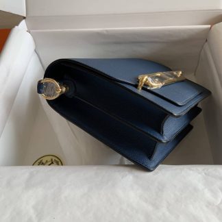 Replica Hermes Mini Roulis 18 Evercolor Leather Shoulder Bag