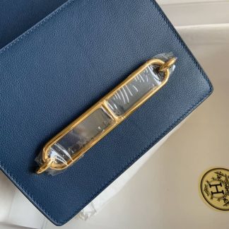 Replica Hermes Mini Roulis 18 Evercolor Leather Shoulder Bag