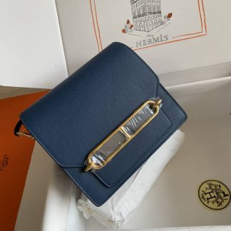 Replica Hermes Mini Roulis 18 Evercolor Leather Shoulder Bag