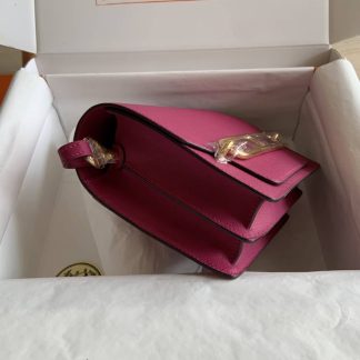 Replica Hermes Mini Roulis 18 Evercolor Leather Shoulder Bag