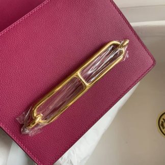 Replica Hermes Mini Roulis 18 Evercolor Leather Shoulder Bag