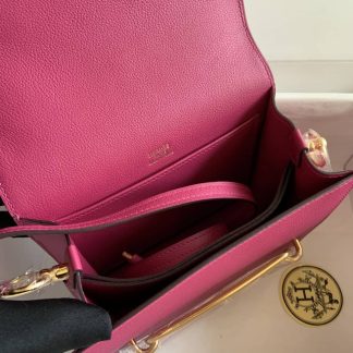 Replica Hermes Mini Roulis 18 Evercolor Leather Shoulder Bag