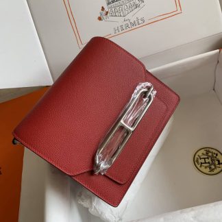 Replica Hermes Mini Roulis 18 Evercolor Leather Shoulder Bag