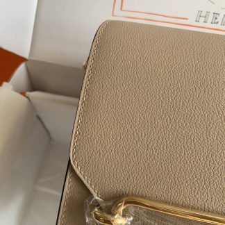 Replica Hermes Mini Roulis 18 Evercolor Leather Shoulder Bag