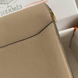 Replica Hermes Mini Roulis 18 Evercolor Leather Shoulder Bag