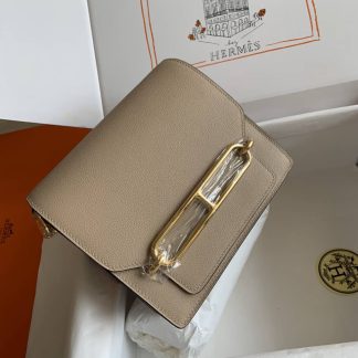 Replica Hermes Mini Roulis 18 Evercolor Leather Shoulder Bag