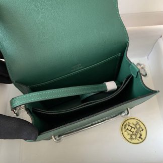Replica Hermes Mini Roulis 18 Evercolor Leather Shoulder Bag