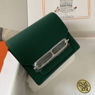 Replica Hermes Mini Roulis 18 Evercolor Leather Shoulder Bag