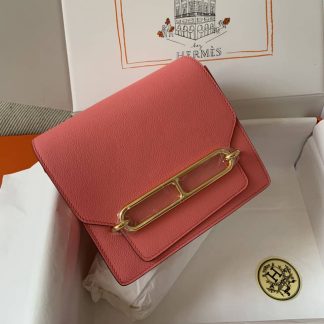 Replica Hermes Mini Roulis 18 Evercolor Leather Shoulder Bag