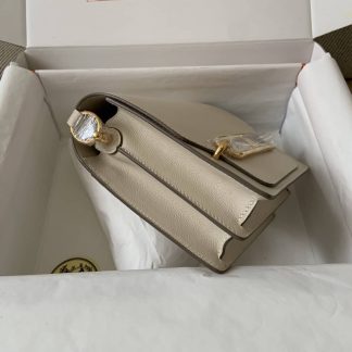 Replica Hermes Mini Roulis 18 Evercolor Leather Shoulder Bag
