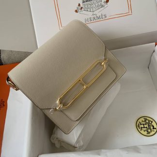 Replica Hermes Mini Roulis 18 Evercolor Leather Shoulder Bag