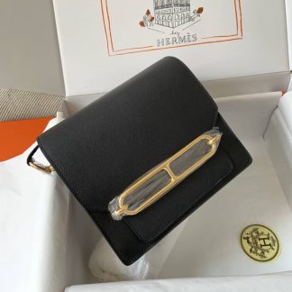 Replica Hermes Mini Roulis 18 Evercolor Leather Shoulder Bag