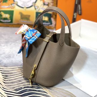 Replica Hermes Picotin Lock 22 Clemence Leather Bag