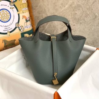 Replica Hermes Picotin Lock 18 Clemence Leather Bag