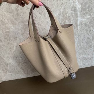 Replica Hermes Picotin Lock 18 Clemence Leather Bag