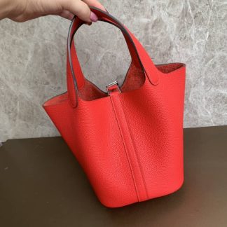 Replica Hermes Picotin Lock 18 Clemence Leather Bag