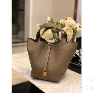Replica Hermes Picotin Lock 18 Clemence Leather Bag