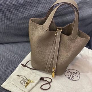 Replica Hermes Picotin Lock 18 Clemence Leather Bag
