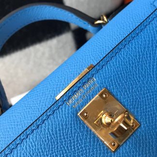 Replica Hermes Kelly Mini Epsom Leather Bag