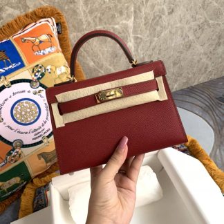 Replica Hermes Kelly Mini Epsom Leather Bag