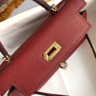 Replica Hermes Kelly Mini Epsom Leather Bag
