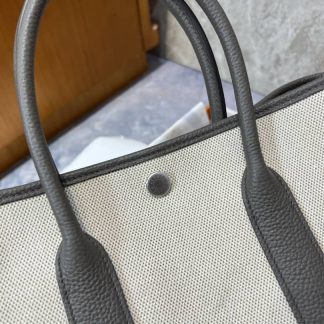Replica Hermes Garden Party 30 Canvas Leather Bag