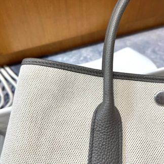 Replica Hermes Garden Party 30 Canvas Leather Bag