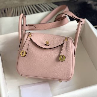 Replica Hermes Lindy Mini Clemence Leather Bag