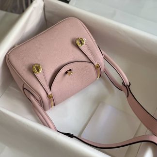 Replica Hermes Lindy Mini Clemence Leather Bag