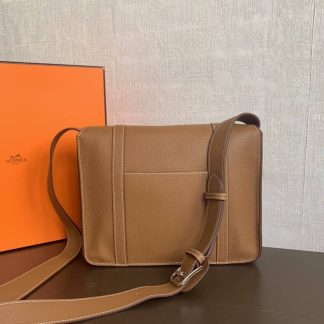 Replica Hermes Steve 35 Clemence Leather Messenger Bag
