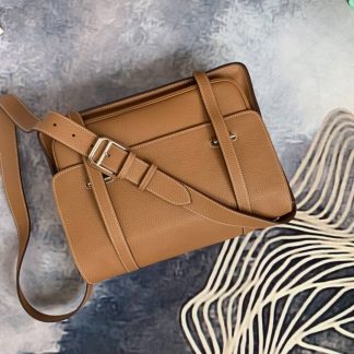 Replica Hermes Steve 35 Clemence Leather Messenger Bag
