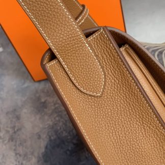 Replica Hermes Steve 35 Clemence Leather Messenger Bag