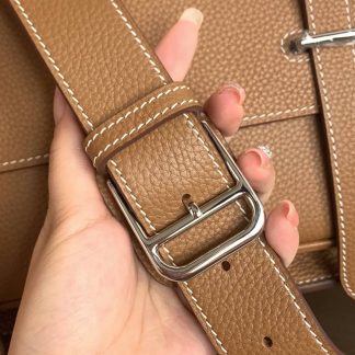 Replica Hermes Steve 35 Clemence Leather Messenger Bag