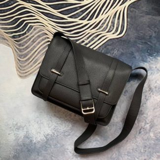 Replica Hermes Steve 35 Clemence Leather Messenger Bag