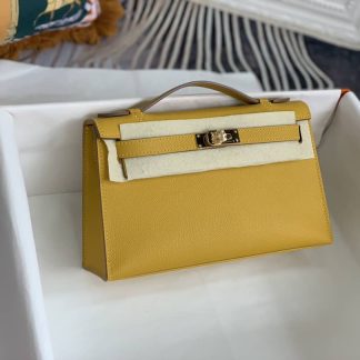 Replica Hermes Kelly Pochette Epsom Leather Bag