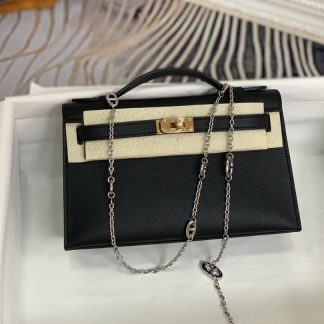 Replica Hermes Kelly Pochette Epsom Leather Bag