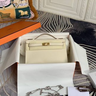Replica Hermes Kelly Pochette Epsom Leather Bag