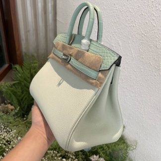 Replica Hermes Touch Birkin 25 Niloticus Crocodile & Calfskin Leather Bag
