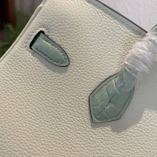 Replica Hermes Touch Birkin 25 Niloticus Crocodile & Calfskin Leather Bag